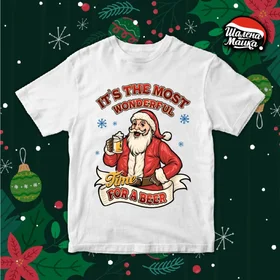 Прикольные футболки: For a beer - Новый Год